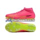 Nike Air Zoom Mercurial Superfly IX Academy AG Rose Vert Chaussures de Football