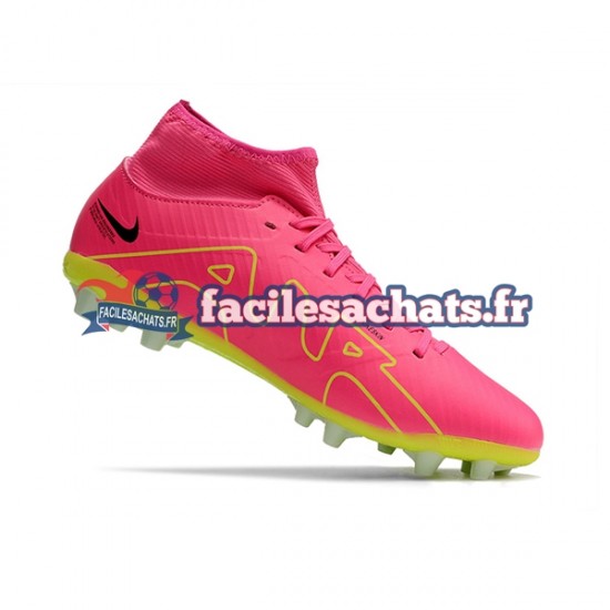 Nike Air Zoom Mercurial Superfly IX Academy AG Rose Vert Chaussures de Football