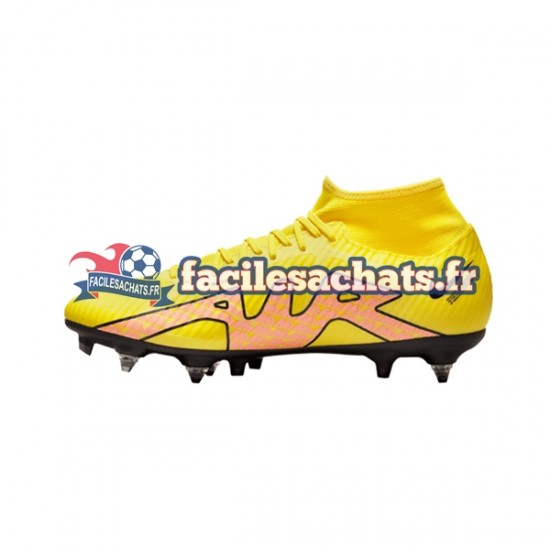 Nike Air Zoom Mercurial Superfly IX Academy SG Pro Lucent AC Rose Jaune Chaussures de Football