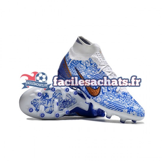 Nike Air Zoom Mercurial Superfly IX Elite AG Bleu Chaussures de Football