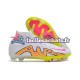 Nike Air Zoom Mercurial Superfly IX Elite FG Rose Jaune Blanc Chaussures de Football