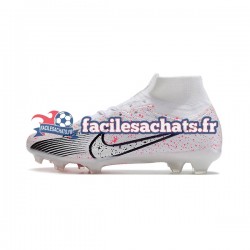 Nike Air Zoom Mercurial Superfly IX Elite FG Rouge Blanc Noir Chaussures de Football
