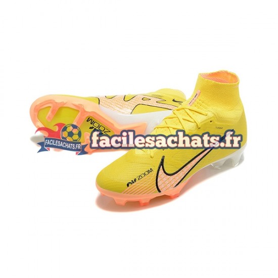 Nike Air Zoom Mercurial Superfly IX Elite FG Orange Jaune Chaussures de Football