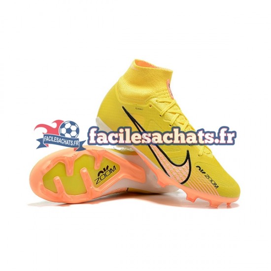 Nike Air Zoom Mercurial Superfly IX Elite FG Orange Jaune Chaussures de Football