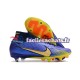 Nike Air Zoom Mercurial Superfly IX Elite SG Bleu Jaune Chaussures de Football