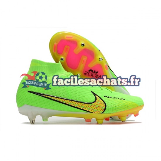 Nike Air Zoom Mercurial Superfly IX Elite SG Vert Chaussures de Football