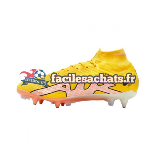 Nike Air Zoom Mercurial Superfly IX Elite SG Pro AC Lucent Rose Jaune Chaussures de Football