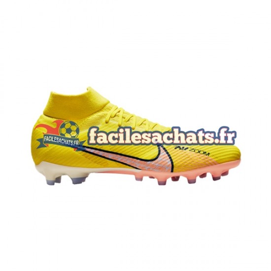 Nike Air Zoom Mercurial Superfly IX Pro AG Pro AG Pro Lucent Rose Jaune Chaussures de Football