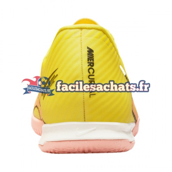 Nike Air Zoom Mercurial Vapor XV Academy IC Halle Lucent Rose Jaune Chaussures de Football
