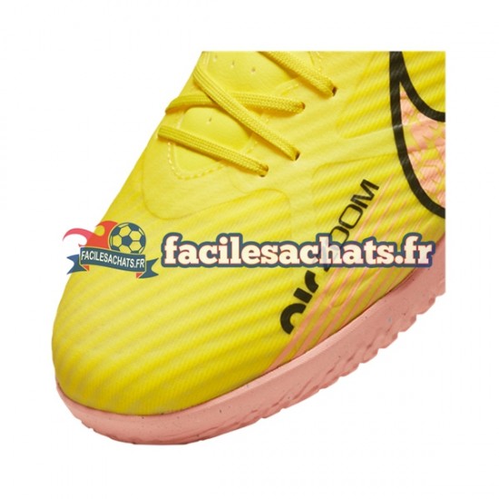 Nike Air Zoom Mercurial Vapor XV Academy IC Halle Lucent Rose Jaune Chaussures de Football