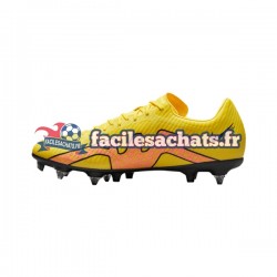 Nike Air Zoom Mercurial Vapor XV Academy SG Pro AC Lucent Rose Jaune Chaussures de Football