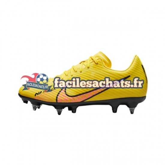 Nike Air Zoom Mercurial Vapor XV Academy SG Pro AC Lucent Rose Jaune Chaussures de Football