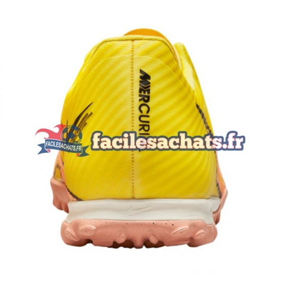 Nike Air Zoom Mercurial Vapor XV Academy TF Lucent Rose Jaune Chaussures de Football