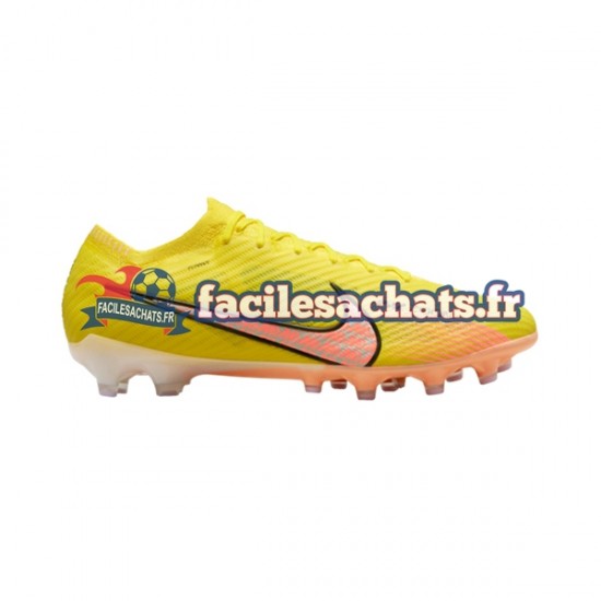 Nike Air Zoom Mercurial Vapor XV Elite AG Pro Lucent Rose Jaune Chaussures de Football