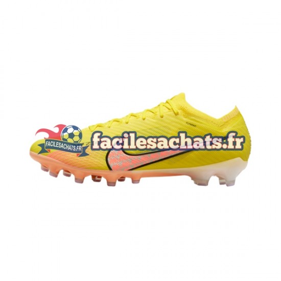 Nike Air Zoom Mercurial Vapor XV Elite AG Pro Lucent Rose Jaune Chaussures de Football