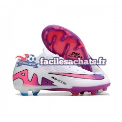 Nike Air Zoom Mercurial Vapor XV Elite AG Violet Rose Blanc Chaussures de Football