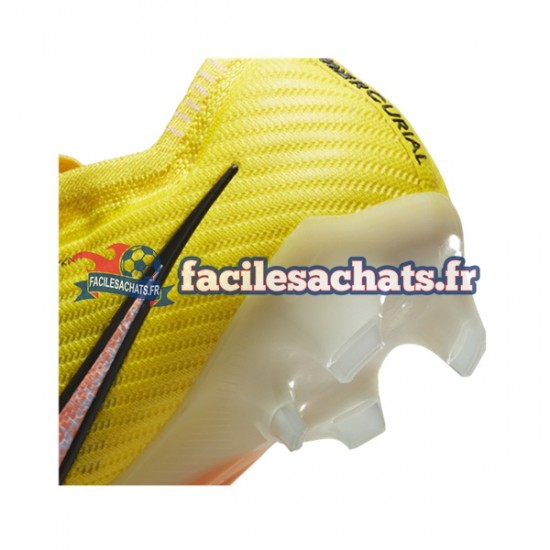 Nike Air Zoom Mercurial Vapor XV Elite FG Lucent Rose Jaune Chaussures de Football
