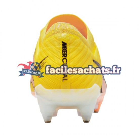 Nike Air Zoom Mercurial Vapor XV Elite SG Pro AC Lucent Rose Jaune Chaussures de Football
