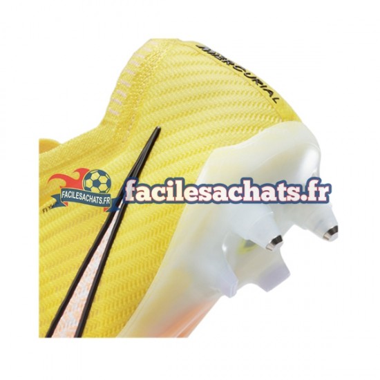 Nike Air Zoom Mercurial Vapor XV Elite SG Pro AC Lucent Rose Jaune Chaussures de Football