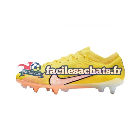 Nike Air Zoom Mercurial Vapor XV Elite SG Pro AC Lucent Rose Jaune Chaussures de Football