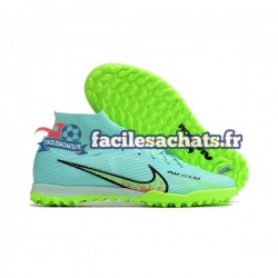 Nike Air Zoom Mercurial Vapor XV Elite TF Bleu Chaussures de Football