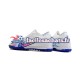 Nike Air Zoom Mercurial Vapor XV Elite TF Bleu Blanc Chaussures de Football