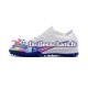 Nike Air Zoom Mercurial Vapor XV Elite TF Bleu Blanc Chaussures de Football