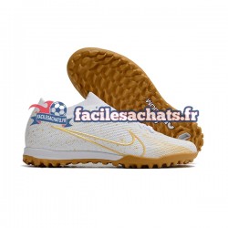 Nike Air Zoom Mercurial Vapor XV Elite TF Jaune Blanc Chaussures de Football