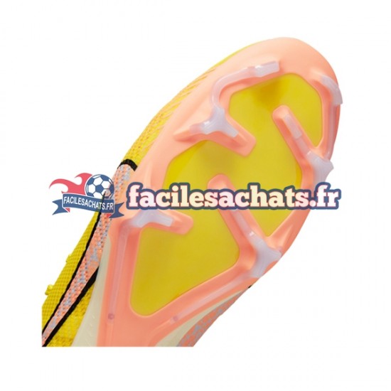 Nike Air Zoom Mercurial Vapor XV Pro FG Lucent Rose Jaune Chaussures de Football