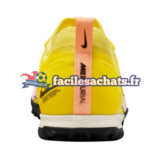 Nike Air Zoom Mercurial Vapor XV Pro TF Lucent Rose Jaune Chaussures de Football