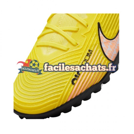 Nike Air Zoom Mercurial Vapor XV Pro TF Lucent Rose Jaune Chaussures de Football