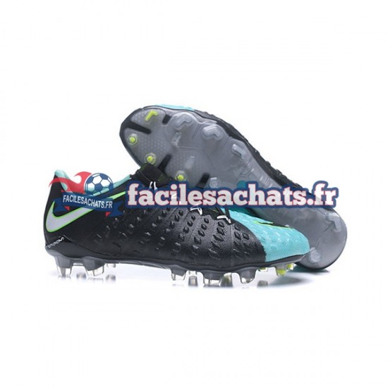 Nike HyperVenom Phantom III Elite FG Bleu Noir Chaussures de Football