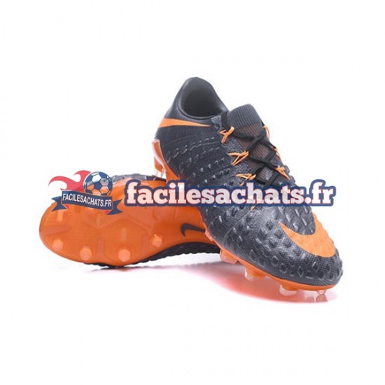 Nike HyperVenom Phantom III Elite FG Orange Noir Chaussures de Football