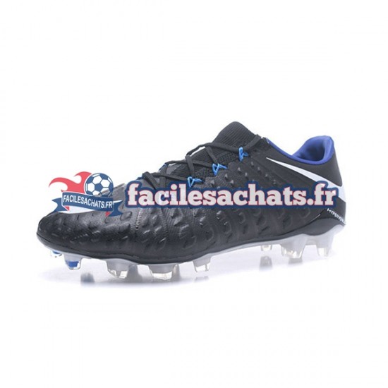 Nike HyperVenom Phantom III Elite FG Blanc Noir Chaussures de Football