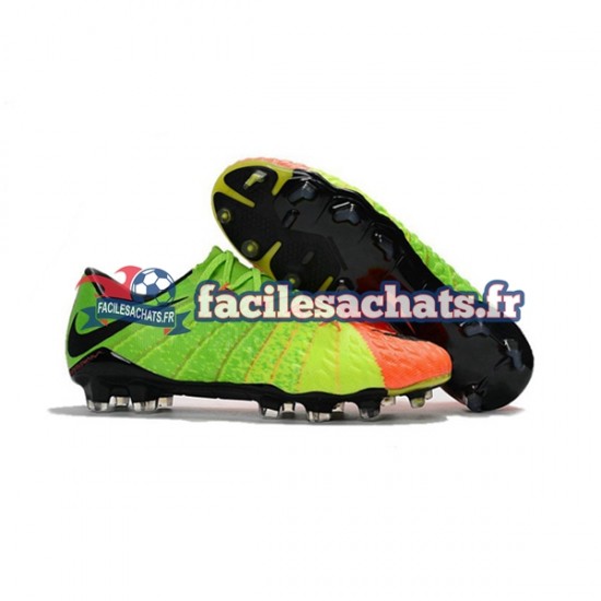 Nike HyperVenom Phantom III Elite FG Orange Vert Chaussures de Football