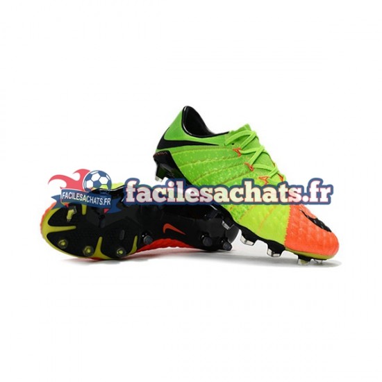 Nike HyperVenom Phantom III Elite FG Orange Vert Chaussures de Football