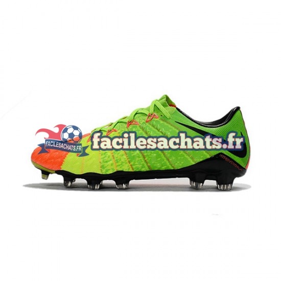 Nike HyperVenom Phantom III Elite FG Orange Vert Chaussures de Football