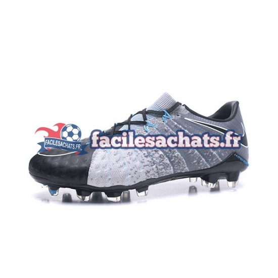 Nike HyperVenom Phantom III Elite FG Gris Noir Chaussures de Football