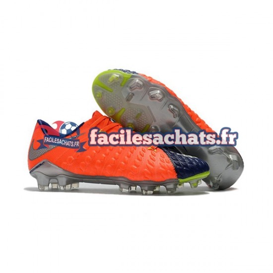 Nike HyperVenom Phantom III Elite FG Orange Bleu Chaussures de Football