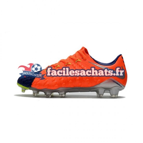 Nike HyperVenom Phantom III Elite FG Orange Bleu Chaussures de Football