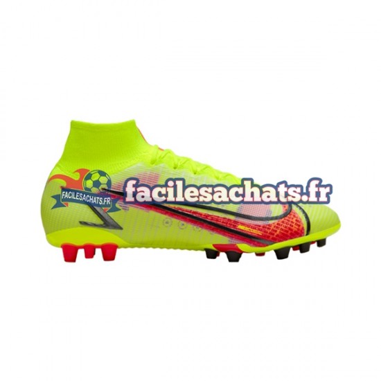 Nike Mercurial Superfly VIII Motivation Elite AG Rouge Jaune Chaussures de Football