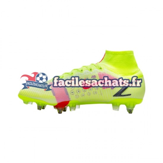 Nike Mercurial Superfly VIII Motivation Elite SG Pro AC Rouge Jaune Chaussures de Football