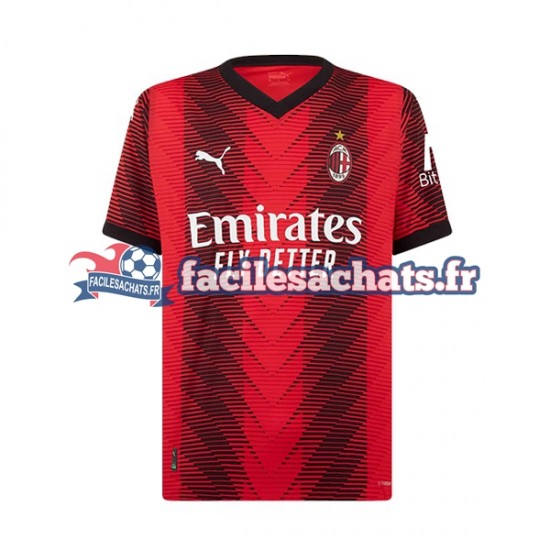 Maillot AC Milan Charles De Ketelaere 90 2023-2024 Domicile Enfant MC