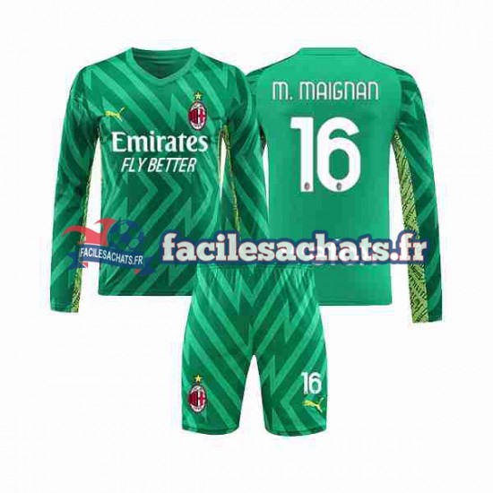 Maillot AC Milan Mike Maignan 16 2023-2024 Gardien Domicile Enfant ML