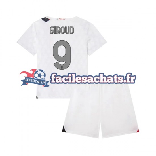 Maillot AC Milan Olivier Giroud 9 2023-2024 Extérieur Enfant MC