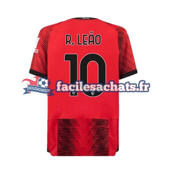 Maillot AC Milan Rafael Leao 10 2023-2024 Domicile Homme MC