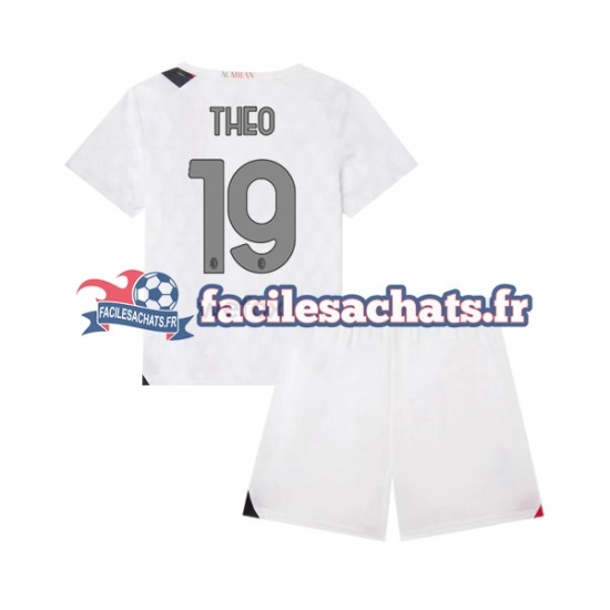 Maillot AC Milan Theo 19 2023-2024 Extérieur Enfant MC