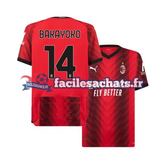 Maillot AC Milan Tiemoue Bakayoko 14 2023-2024 Domicile Homme MC