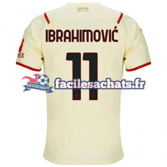 Maillot AC Milan Zlatan Ibrahimovic 11 2021-2022 Extérieur Homme MC