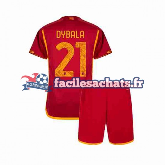 Maillot AS Rome Paulo Dybala 21 2023-2024 Domicile Enfant MC